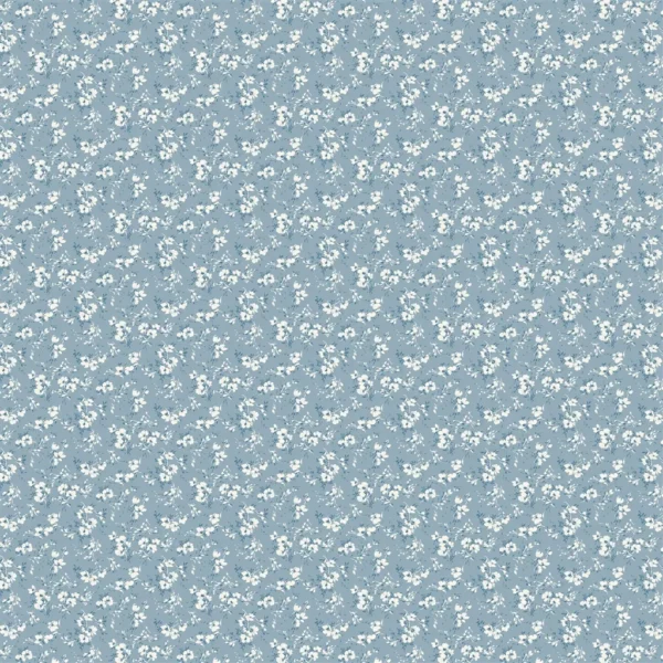 Maycroft Floral Fabric from Ralph Lauren Medow Lane collection - blue botanical cotton