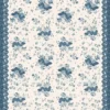 Elyria Floral Batik Fabric from Ralph Lauren Medow Lane collection - blue botanical cotton