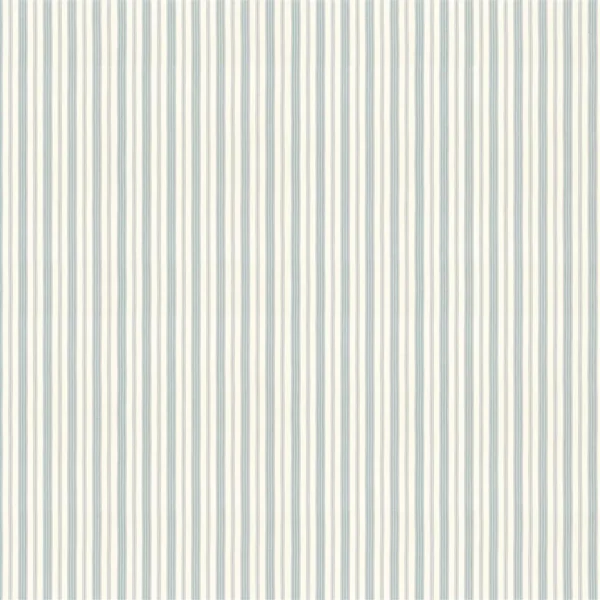 Ferry House Stripe Fabric - Chambray by Ferry House Stripe Fabric from Ralph Lauren Medow Lane collection - blue striped cotton