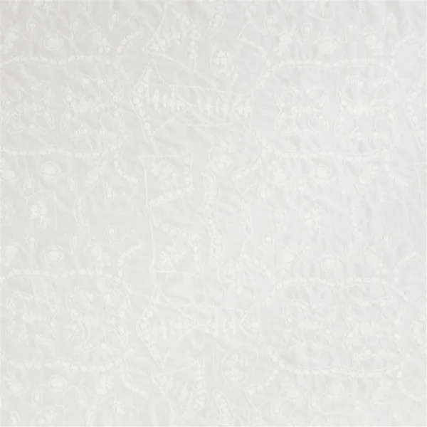 Lily Pond Sheer Fabric from Ralph Lauren Medow Lane collection - white misc embroideried