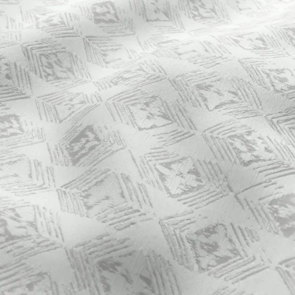 Forma Fabric - Dove by Forma Fabric from Chess Geo collection - black-grey geometric woven