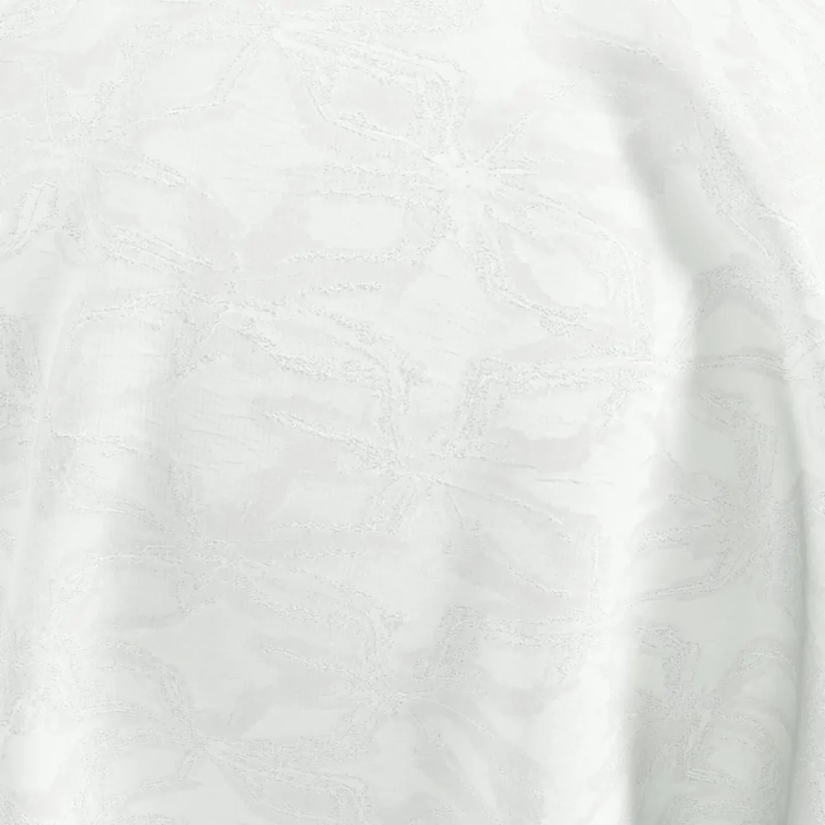 Kaleida Fabric - Ice by Kaleida Fabric from Chess Geo collection - white botanical woven