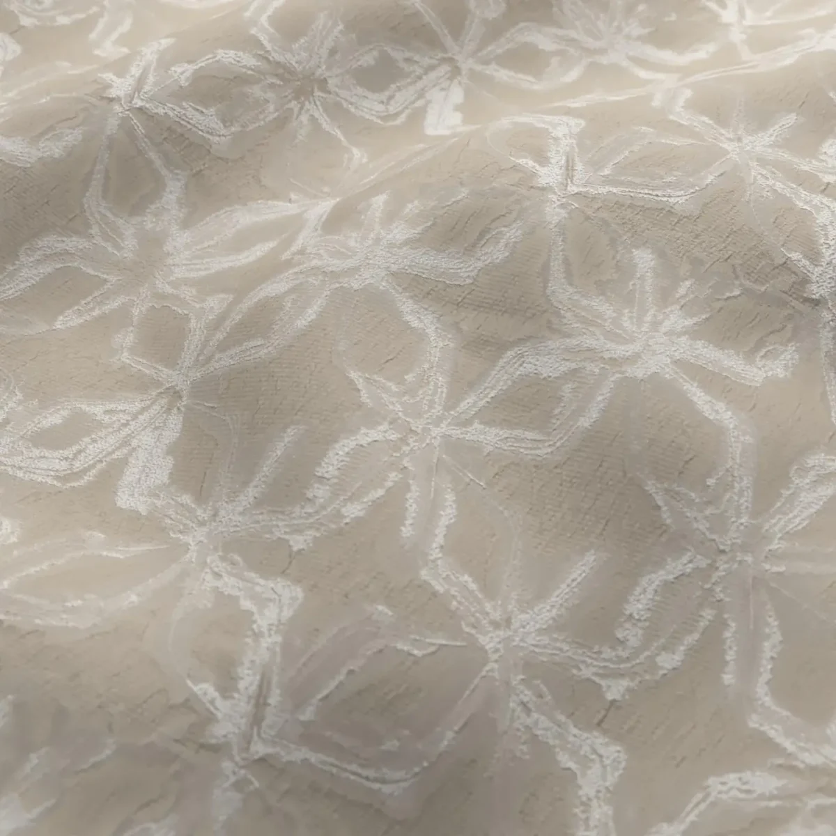 Kaleida Fabric - Whisper by Kaleida Fabric from Chess Geo collection - brown botanical woven