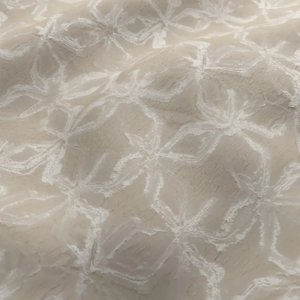 Kaleida Fabric - Whisper by Kaleida Fabric from Chess Geo collection - brown botanical woven