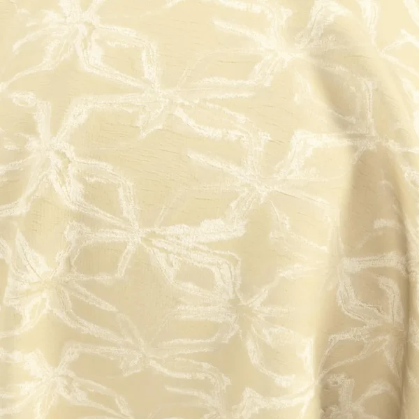 Kaleida Fabric - Straw by Kaleida Fabric from Chess Geo collection - yellow botanical woven