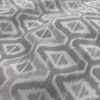 Lattice Fabric from Chess Geo collection - black-grey geometric woven