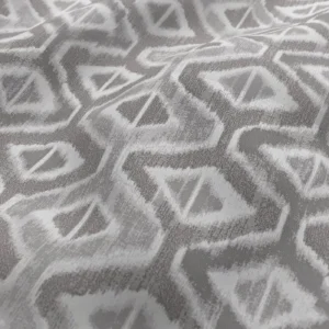 Lattice Fabric from Chess Geo collection - black-grey geometric woven