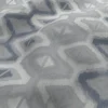 Lattice Fabric from Chess Geo collection - blue geometric woven