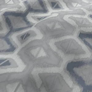 Lattice Fabric from Chess Geo collection - blue geometric woven
