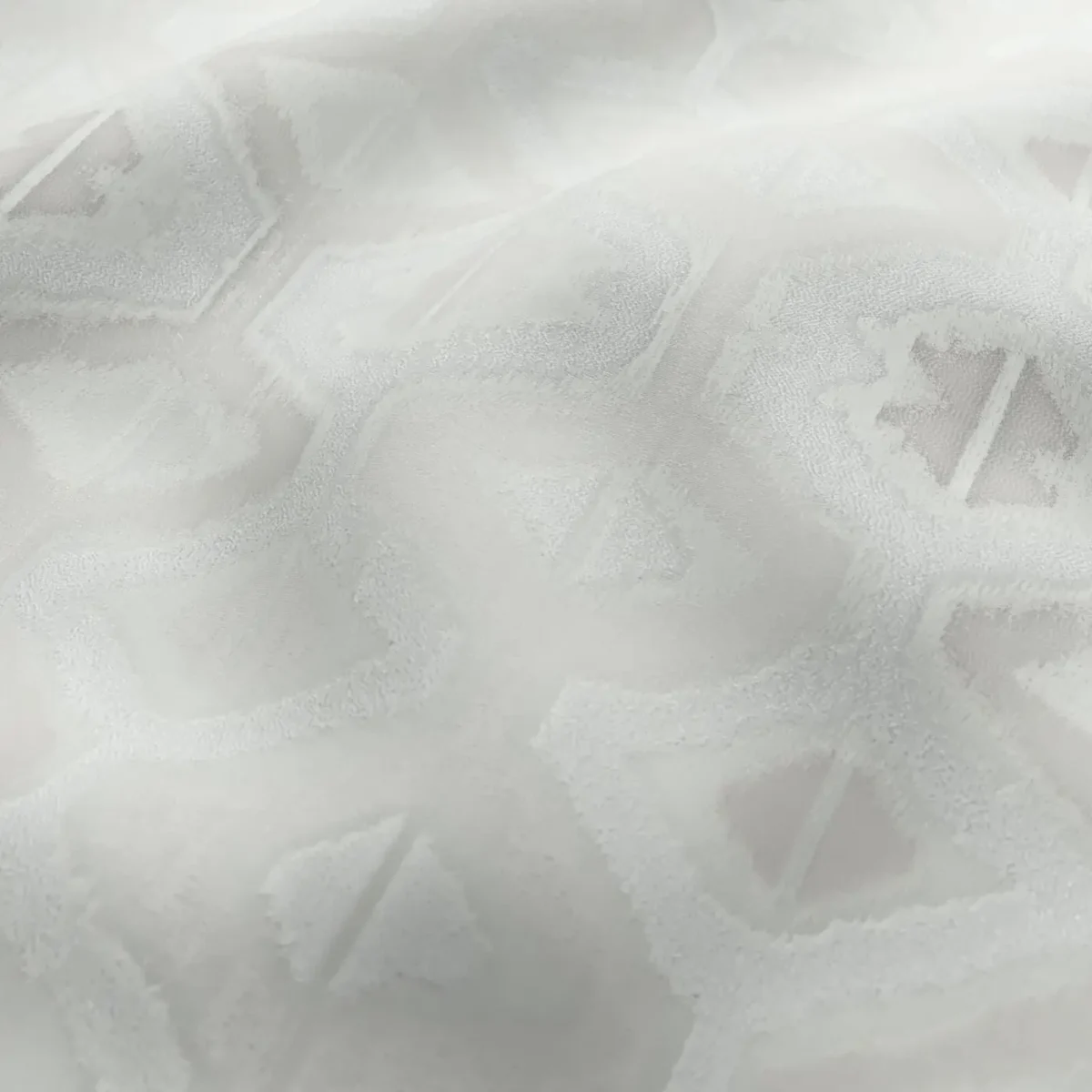 Lattice Fabric from Chess Geo collection - black-grey geometric woven