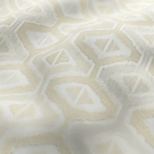 Lattice Fabric - Sand by Lattice Fabric from Chess Geo collection - yellow geometric woven