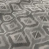 Lattice Fabric from Chess Geo collection - black-grey geometric woven