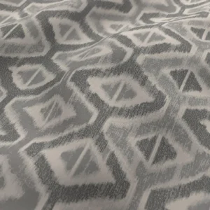 Lattice Fabric from Chess Geo collection - black-grey geometric woven