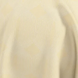 Linea Fabric from Chess Geo collection - yellow geometric woven