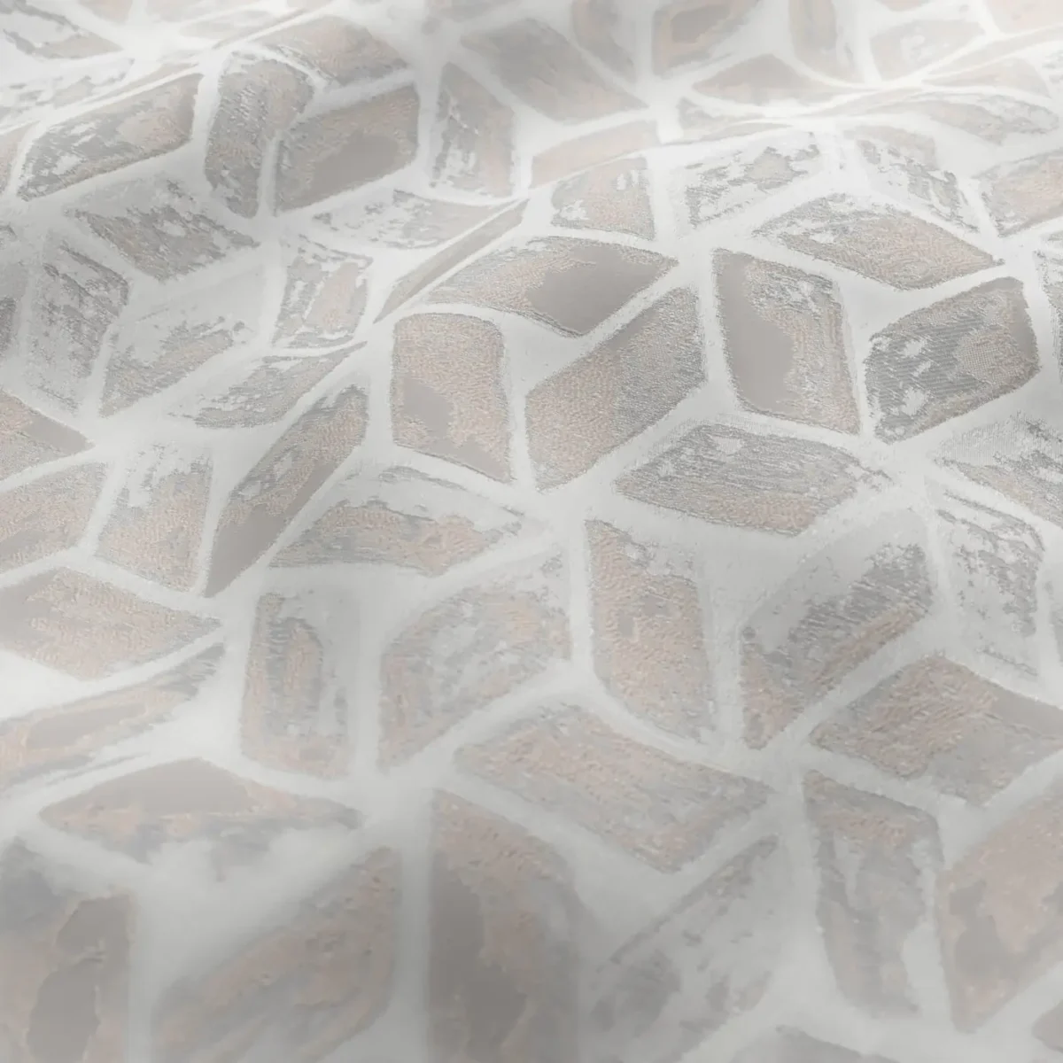 Prism Fabric - Feather by Prism Fabric from Chess Geo collection - black-grey geometric woven