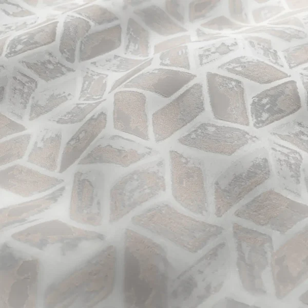 Prism Fabric - Feather by Prism Fabric from Chess Geo collection - black-grey geometric woven