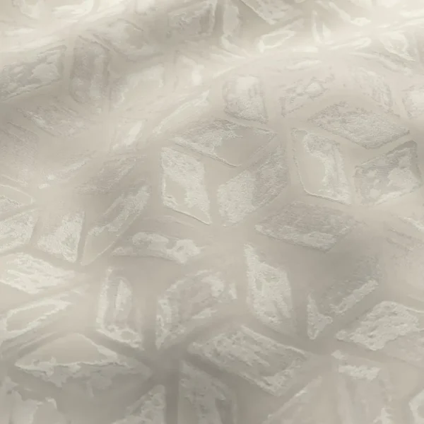 Prism Fabric - Flax by Prism Fabric from Chess Geo collection - neutral geometric woven