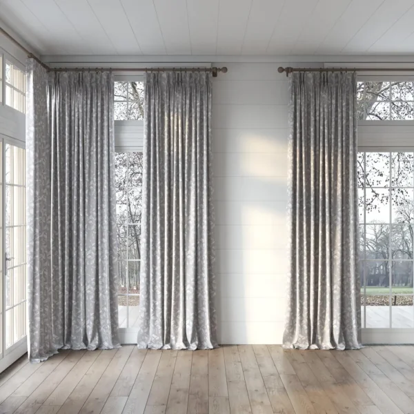 Prism Fabric - Aluminium by Prism Fabric from Chess Geo collection - black-grey geometric woven