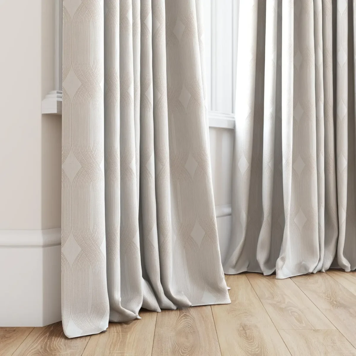 Linea Fabric - Stucco by Linea Fabric from Chess Geo collection - neutral geometric woven