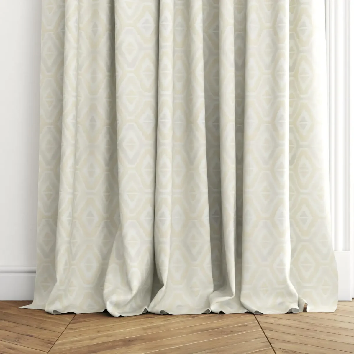 Lattice Fabric - Sand by Lattice Fabric from Chess Geo collection - yellow geometric woven