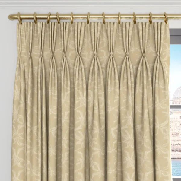 Kaleida Fabric - Straw by Kaleida Fabric from Chess Geo collection - yellow botanical woven