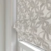 Kaleida Fabric from Chess Geo collection - white botanical woven