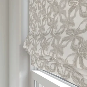 Kaleida Fabric from Chess Geo collection - white botanical woven