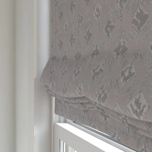 Forma Fabric - Steel by Forma Fabric from Chess Geo collection - black-grey geometric woven