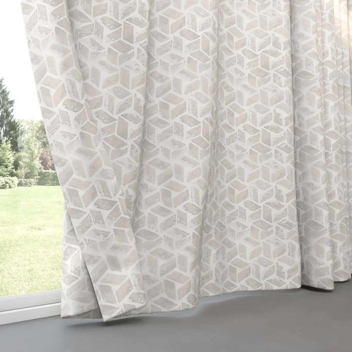 Prism Fabric - Feather by Prism Fabric from Chess Geo collection - black-grey geometric woven