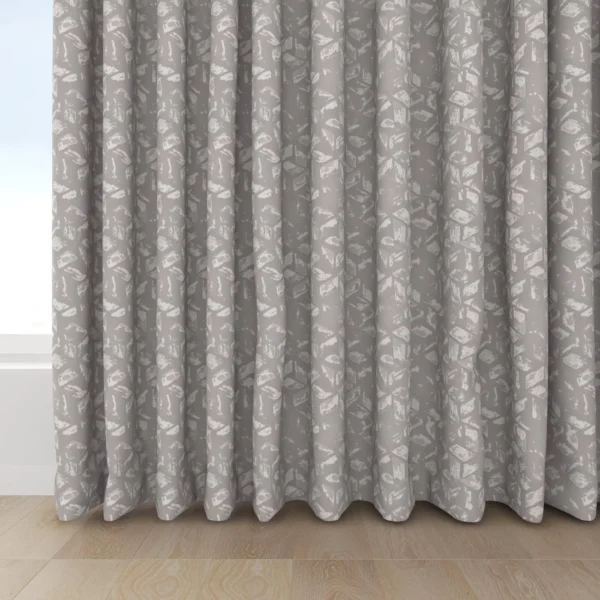 Prism Fabric - Aluminium by Prism Fabric from Chess Geo collection - black-grey geometric woven