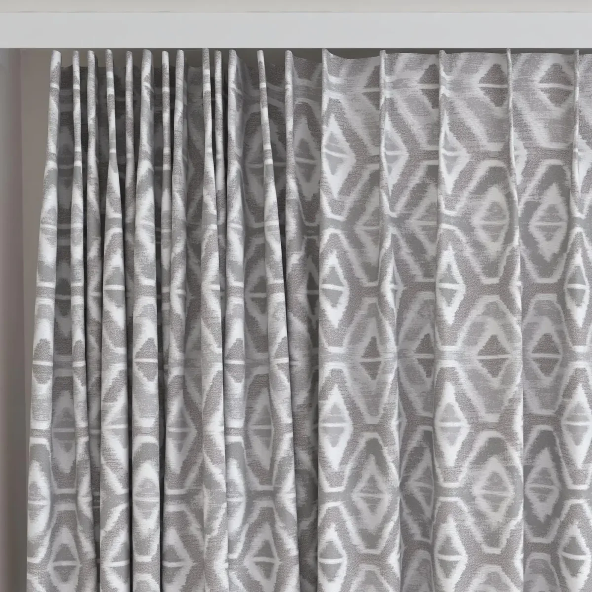 Lattice Fabric - Smoke by Lattice Fabric from Chess Geo collection - black-grey geometric woven