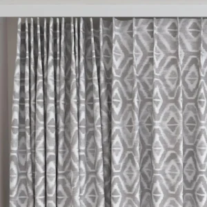 Lattice Fabric from Chess Geo collection - black-grey geometric woven