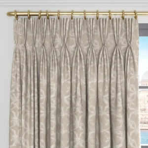 Kaleida Fabric from Chess Geo collection - brown botanical woven