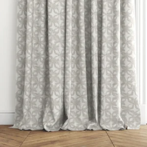 Kaleida Fabric from Chess Geo collection - black-grey botanical woven