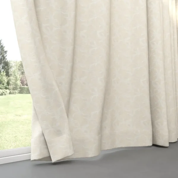 Kaleida Fabric - Antique by Kaleida Fabric from Chess Geo collection - neutral botanical woven