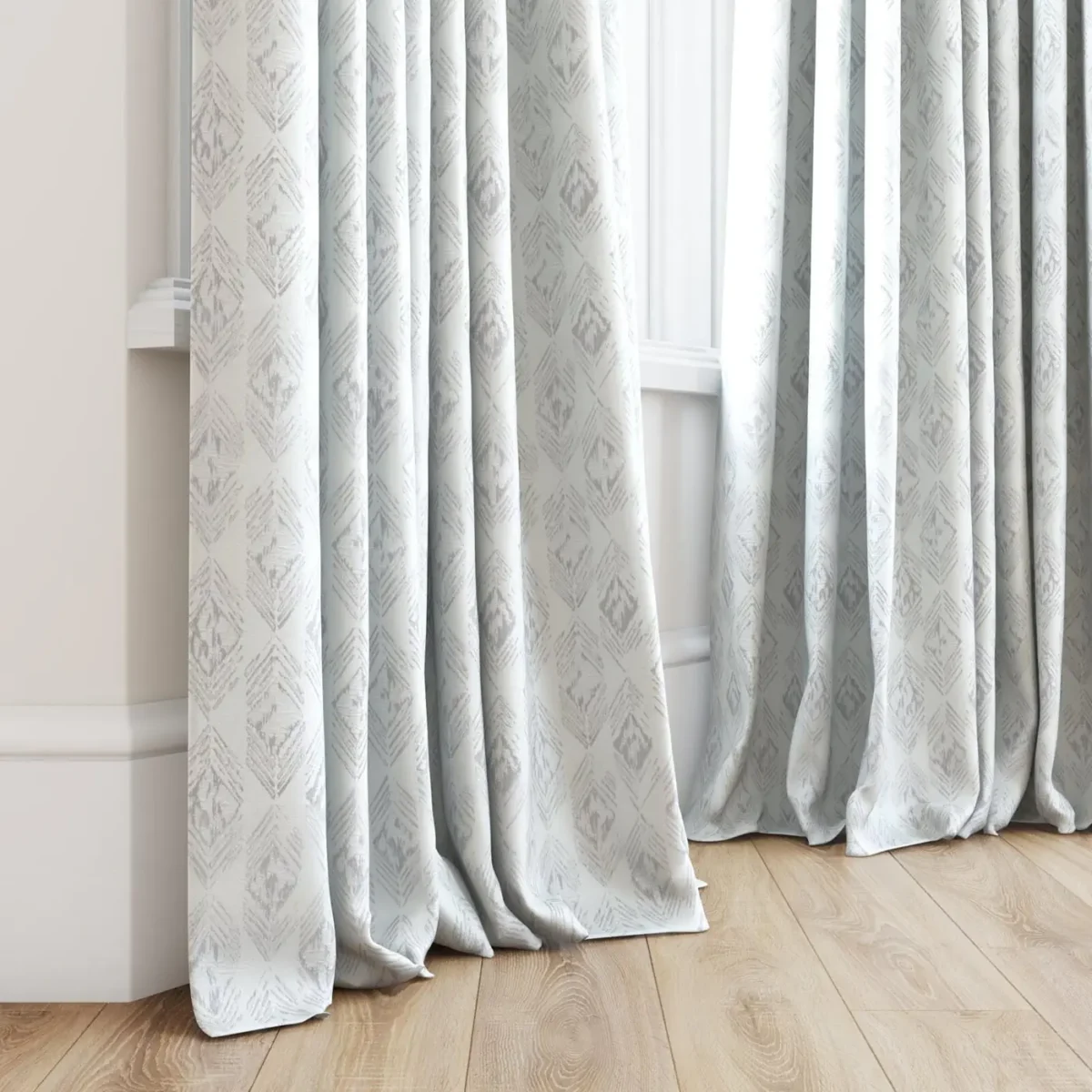 Forma Fabric - Dove by Forma Fabric from Chess Geo collection - black-grey geometric woven