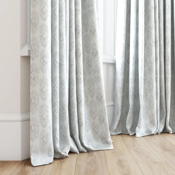 Forma Fabric - Dove by Forma Fabric from Chess Geo collection - black-grey geometric woven