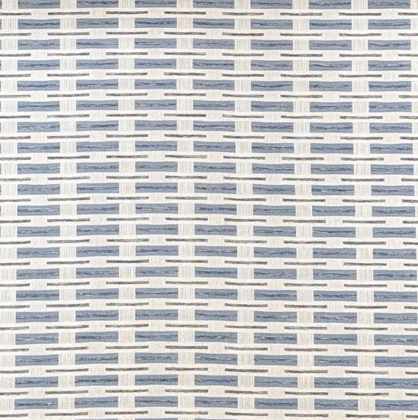 Corelli Fabric - Denim by Corelli Fabric from Chess Vivaldi collection - blue geometric woven