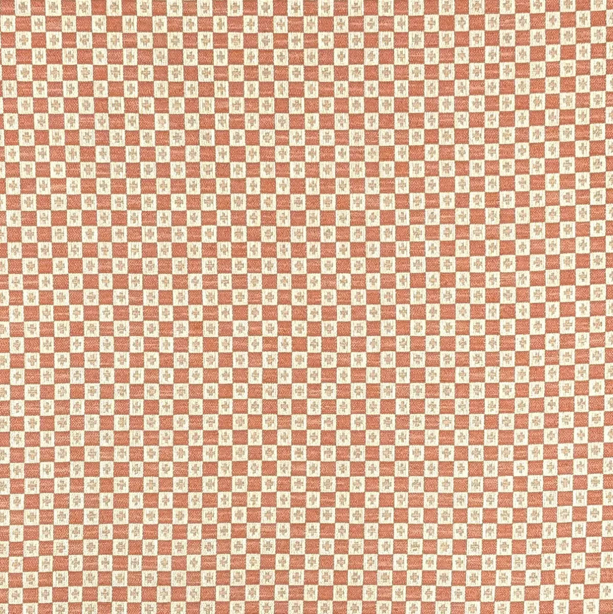 Verdi Fabric - Fired by Verdi Fabric from Chess Vivaldi collection - orange geometric woven