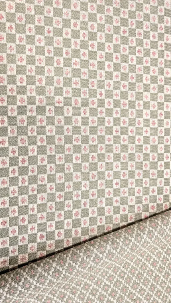 Verdi Fabric - Sage by Verdi Fabric from Chess Vivaldi collection - green geometric woven