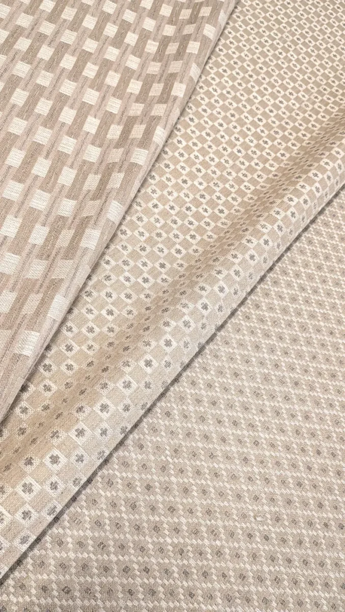 Rossini Fabric from Chess Vivaldi collection - neutral geometric woven