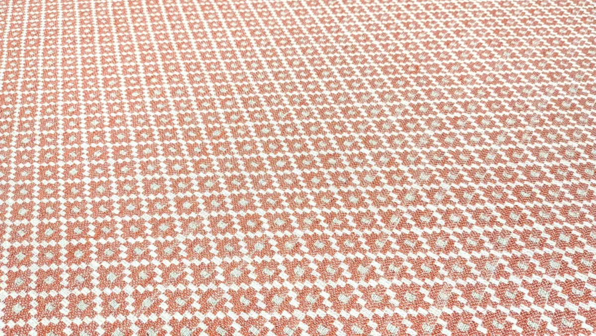 Rossini Fabric from Chess Vivaldi collection - orange geometric woven
