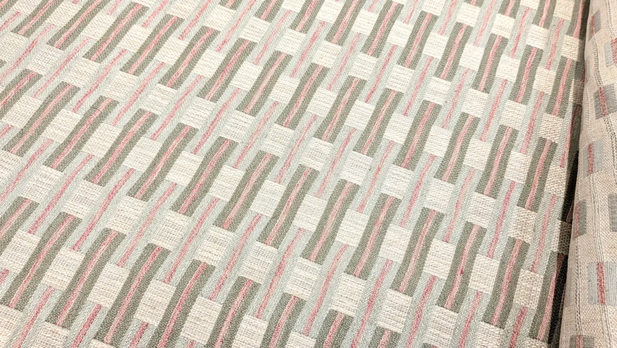 Corelli Fabric - Sage by Corelli Fabric from Chess Vivaldi collection - green geometric woven