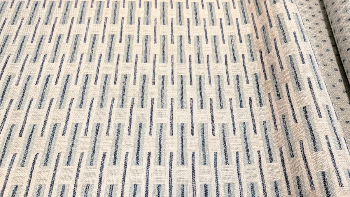 Corelli Fabric - Mineral by Corelli Fabric from Chess Vivaldi collection - blue geometric woven