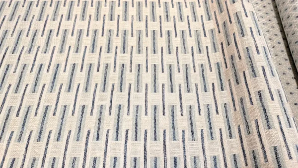 Corelli Fabric - Mineral by Corelli Fabric from Chess Vivaldi collection - blue geometric woven