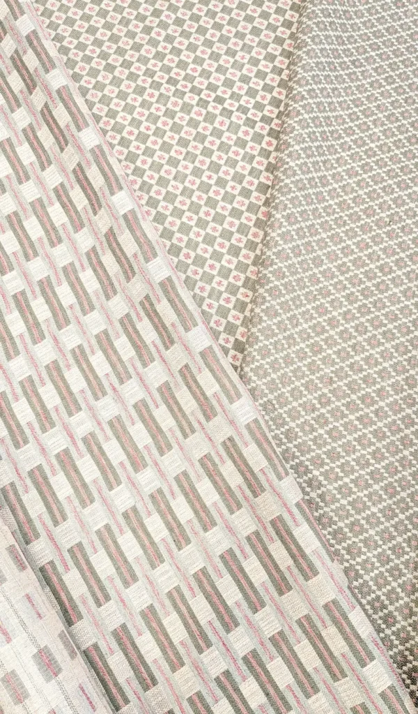 Verdi Fabric - Sage by Verdi Fabric from Chess Vivaldi collection - green geometric woven