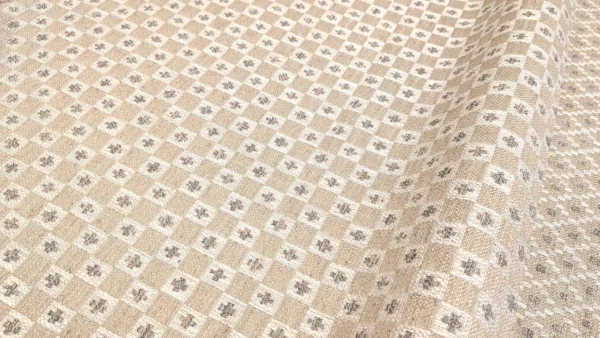 Verdi Fabric - Natural by Verdi Fabric from Chess Vivaldi collection - neutral geometric woven