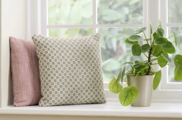 Verdi Fabric - Denim by Verdi Fabric from Chess Vivaldi collection - neutral geometric woven