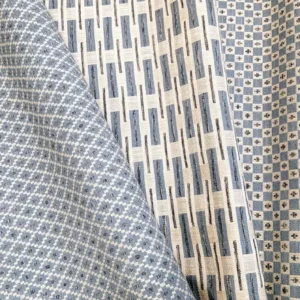 Rossini Fabric from Chess Vivaldi collection - blue geometric woven