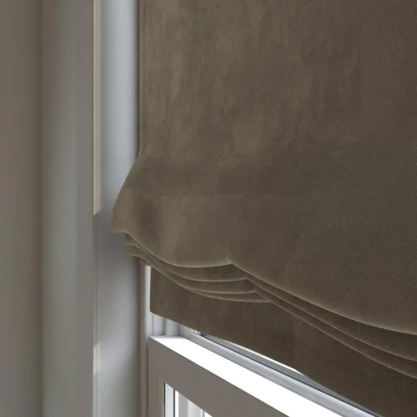 Marilyn Fabric - 37 Truffle by Marilyn Fabric from Wemyss Marilyn collection - black-grey plain velvet-chenille